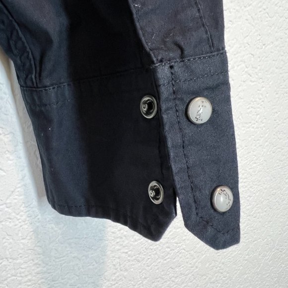 Huckberry Coors Pearl Snap Shirt Embroidered Long Sleeve Black Medium Western - Picture 9 of 14